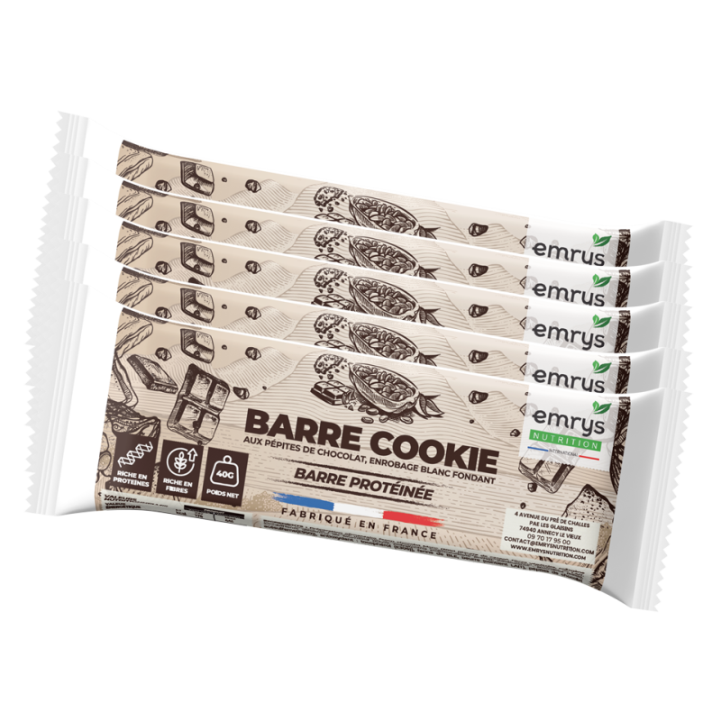 Barre Cookie Chocolat Blanc X5
